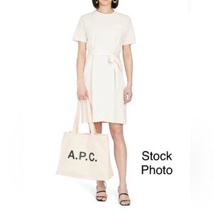 A.P.C. Diane Canvas Shopping Bag in Peche